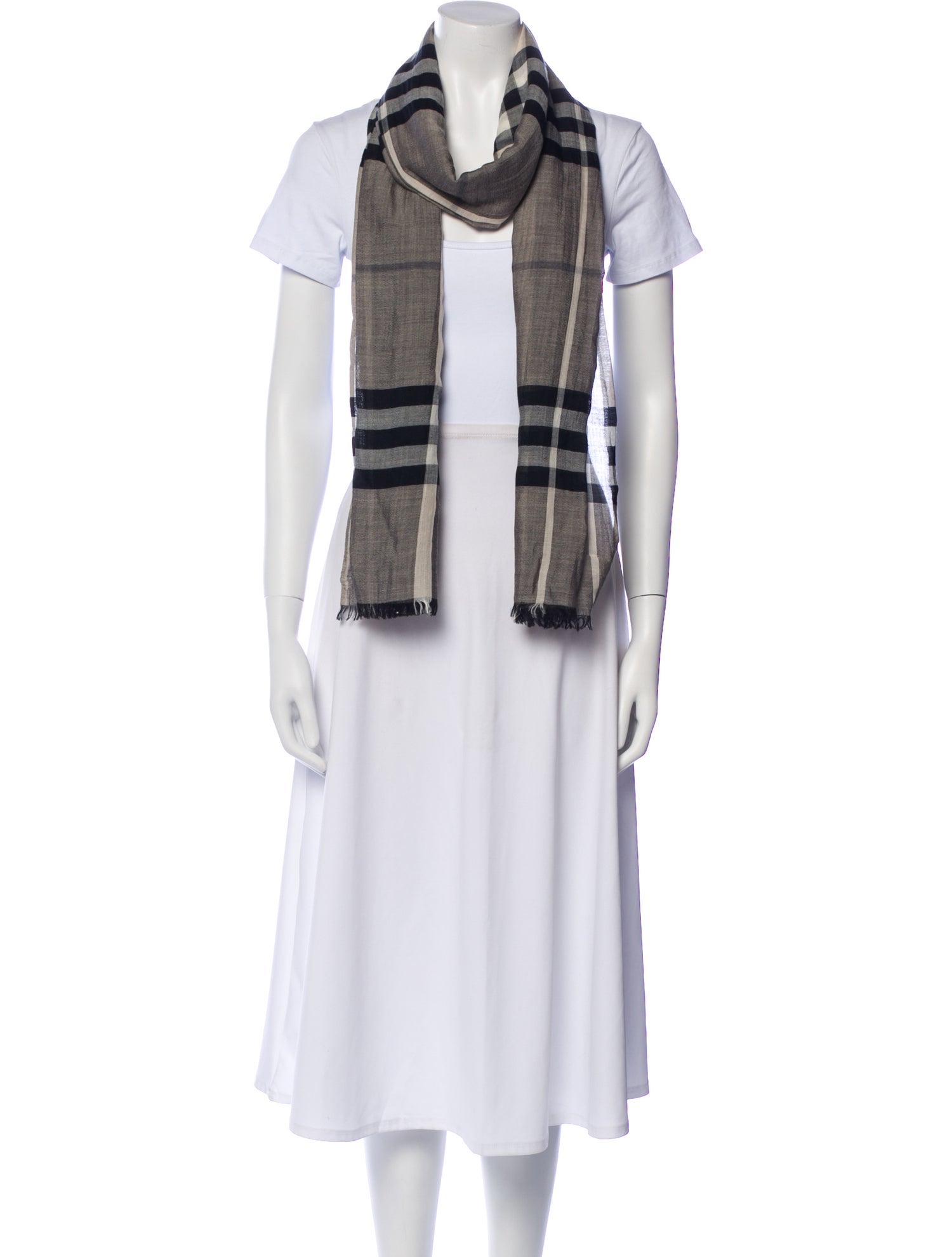 Burberry Silk House Check Pattern Scarf